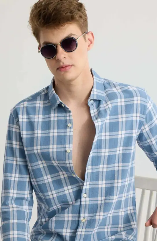 Men Slim Fit Collar Casual Shirt