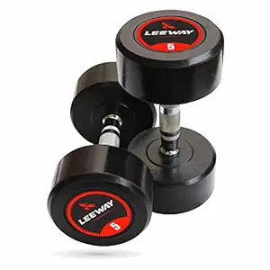 LEEWAY Rubber Coated Bouncer Dumbbells 